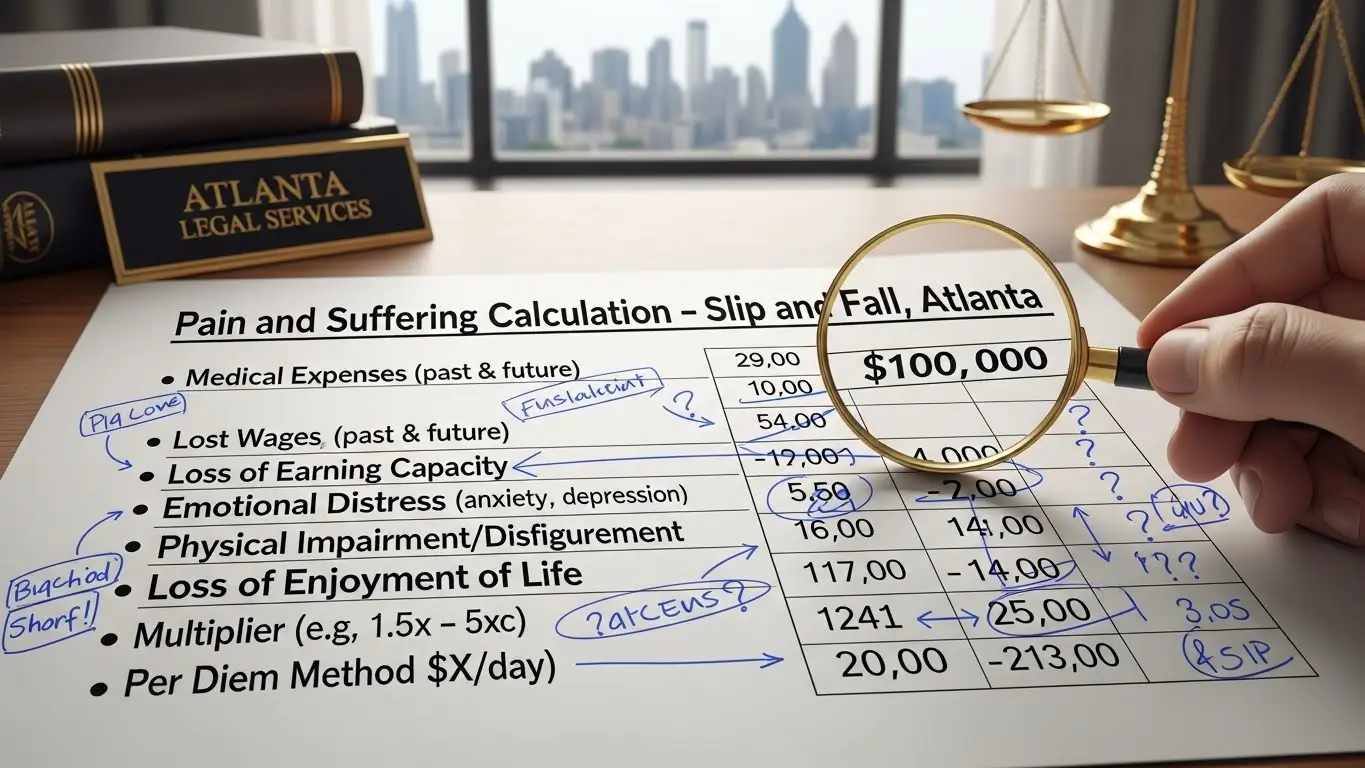 How Pain and Suffering are Calculated in Atlanta